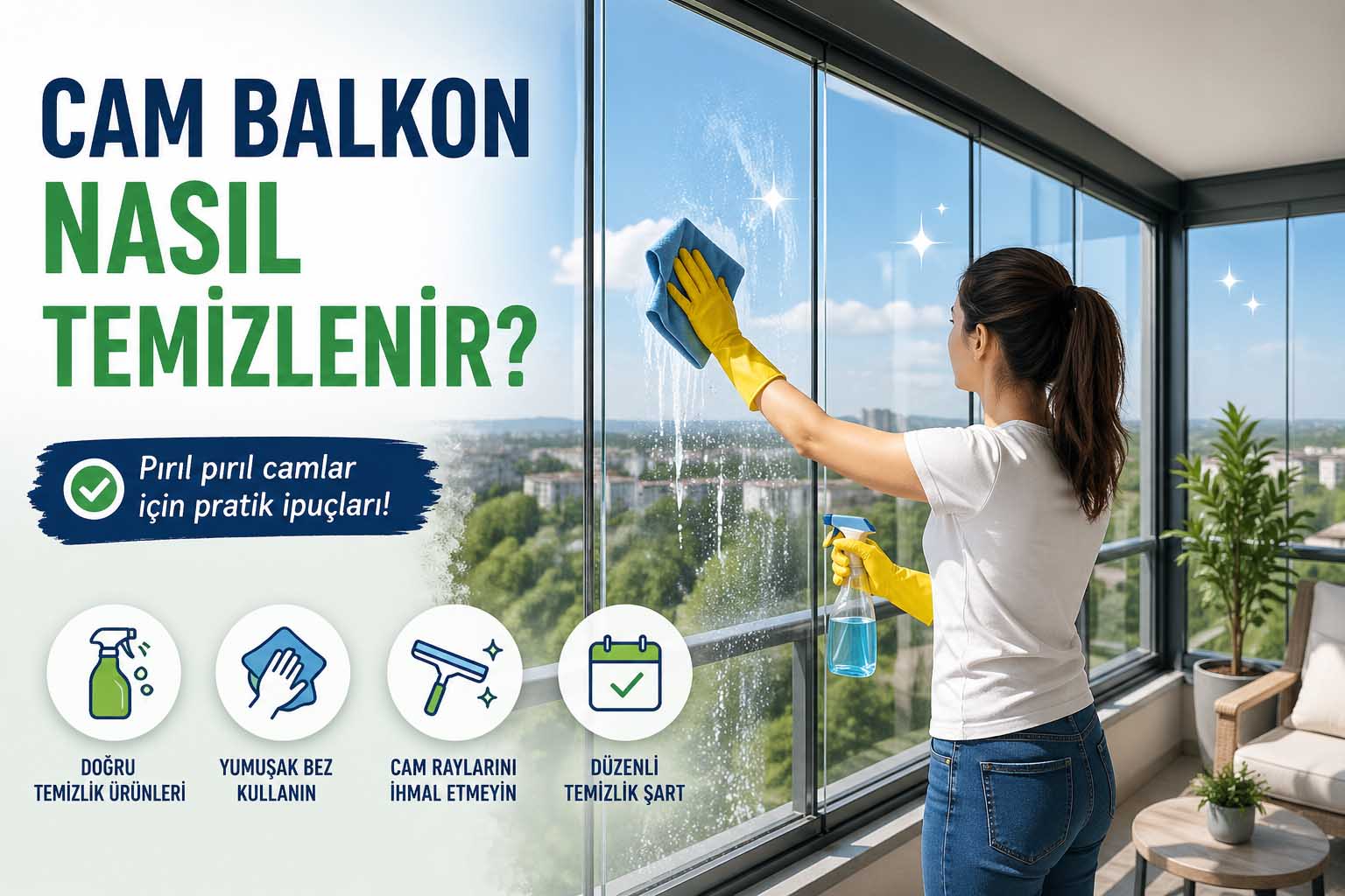 cam balkon nasıl temizlenir